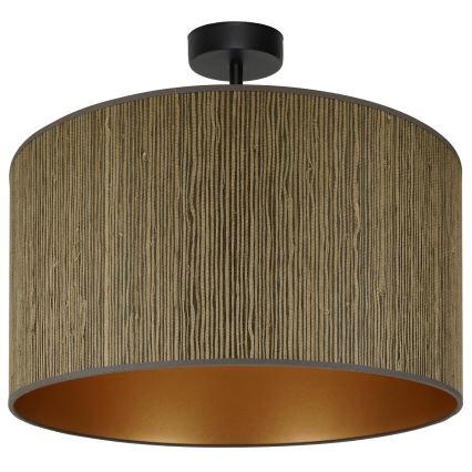 Brilagi - Taklampa BOSTON ROLLER 1xE27/15W/230V Ø 45 cm halm brun/guld