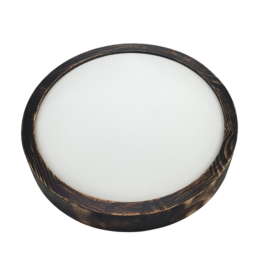 Brilagi - Taklampa CARVALHO SLIM SMOKEY 1xE27/60W/230V ek, diam. 27,5 cm