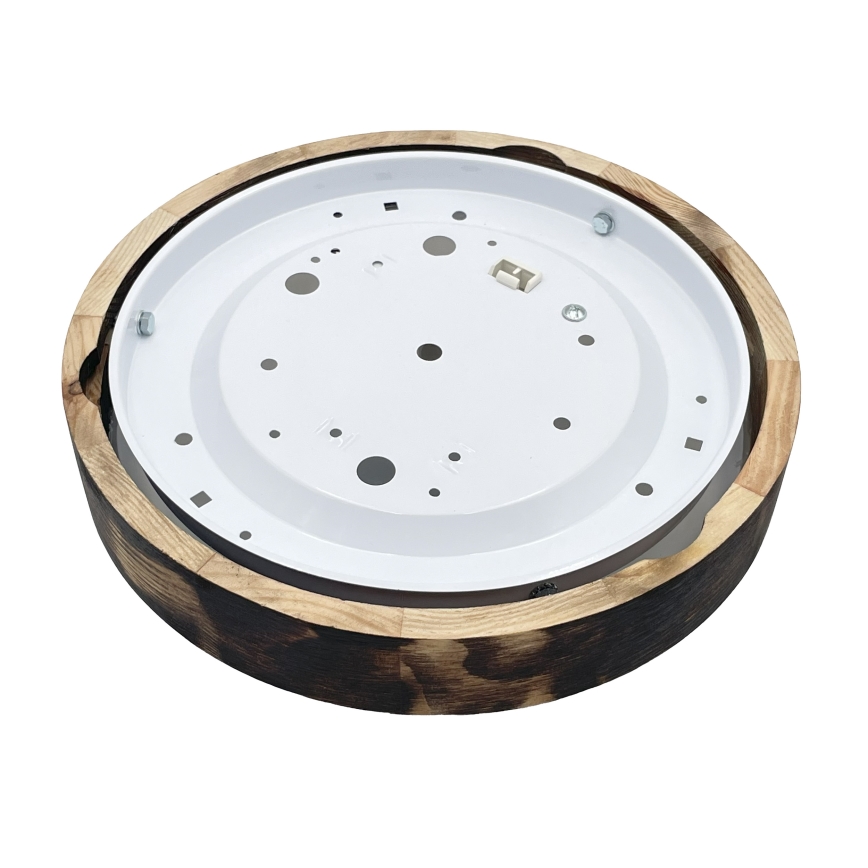 Brilagi - Taklampa CARVALHO SLIM SMOKEY 1xE27/60W/230V ek, diam. 27,5 cm