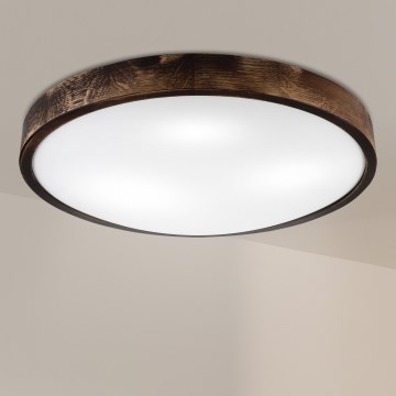 Brilagi - Taklampa CARVALHO SLIM SMOKEY 3xE27/60W/230V ek Ø 47,5 cm