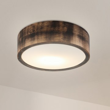 Brilagi - Taklampa CARVALHO SMOKEY 1xE27/60W/230V, ek, Ø 27,5 cm