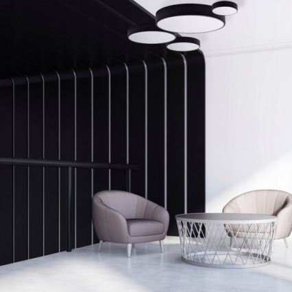 Brilagi - Taklampa CLARE 6xE27/24W/230V diameter 80 cm svart