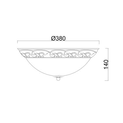 Brilagi - Taklampa CLASSIC 3xE27/60W/230V mässing