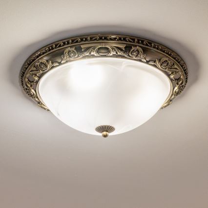 BRILAGI - Taklampa CLASSIC 3xE27/60W/230V mässing