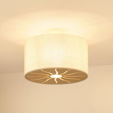 Brilagi - Taklampa COUNTRY ROLLER 1xE27/15W/230V Ø 45 cm krämvit