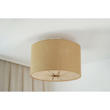 Brilagi - Taklampa COUNTRY ROLLER 1xE27/15W/230V Ø 45 cm beige