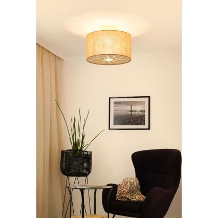 Brilagi - Taklampa COUNTRY ROLLER 1xE27/15W/230V Ø 45 cm beige