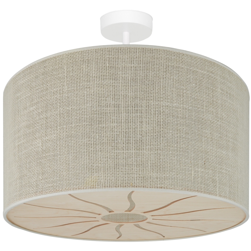 Brilagi - Taklampa COUNTRY ROLLER 1xE27/15W/230V Ø 45 cm krämvit