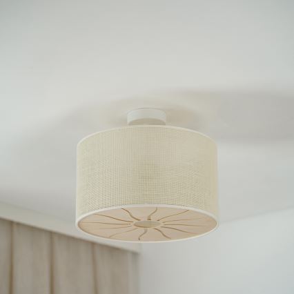 Brilagi - Taklampa COUNTRY ROLLER 1xE27/15W/230V Ø 45 cm krämvit