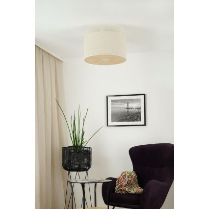 Brilagi - Taklampa COUNTRY ROLLER 1xE27/15W/230V Ø 45 cm krämvit