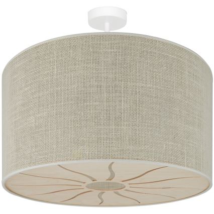 Brilagi - Taklampa COUNTRY ROLLER 1xE27/15W/230V Ø 50 cm krämvit