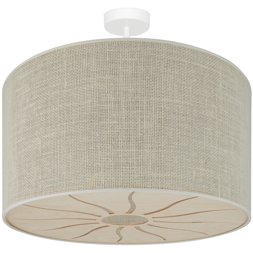 Brilagi - Taklampa COUNTRY ROLLER 1xE27/15W/230V Ø 50 cm krämvit