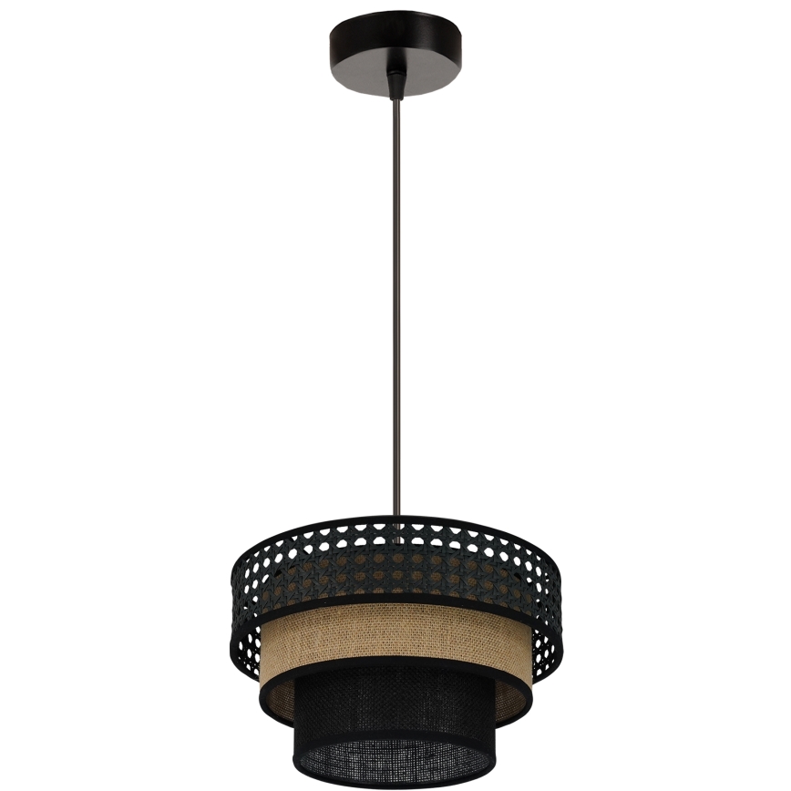 Brilagi - Taklampa DAKOTA LUNETA 1xE27/15W/230V Ø 25 cm svart/rotting