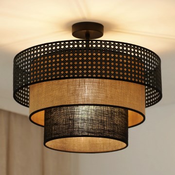 Brilagi - Taklampa DAKOTA LUNETA 1xE27/15W/230V Ø 45 cm svart/rotting