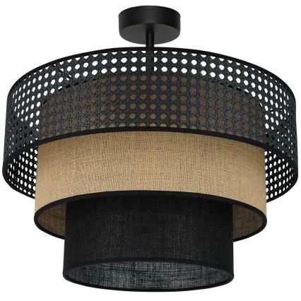 Brilagi - Taklampa DAKOTA LUNETA 1xE27/15W/230V Ø 45 cm svart/rotting