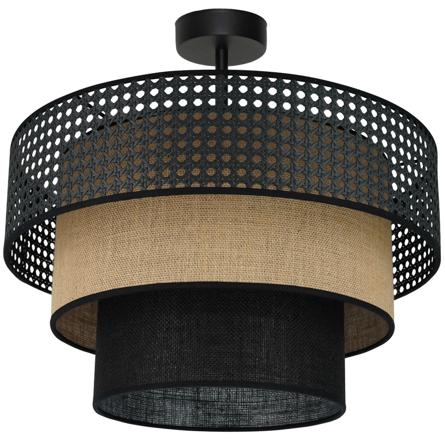 Brilagi - Taklampa DAKOTA LUNETA 1xE27/15W/230V Ø 45 cm svart/rotting