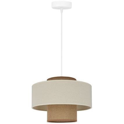 Brilagi - Taklampa DALLAS 1xE27/15W/230V Ø 30 cm brun/beige/vit