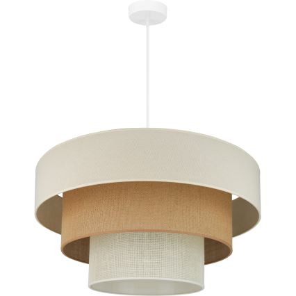 Brilagi - Taklampa DENVER LUNETA 1xE27/15W/230V Ø 60 cm beige/brun/krämfärgad