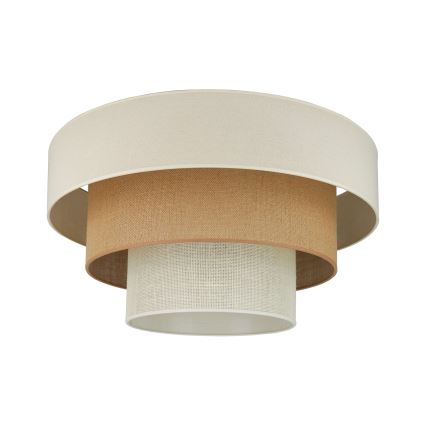 Brilagi - Taklampa DENVER LUNETA 1xE27/15W/230V Ø 45 cm beige/brun/krämfärgad