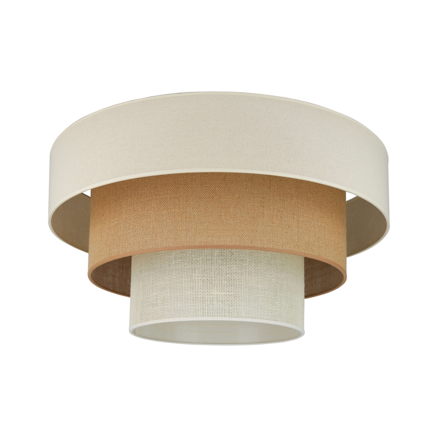 Brilagi - Taklampa DENVER LUNETA 1xE27/15W/230V Ø 45 cm beige/brun/krämfärgad