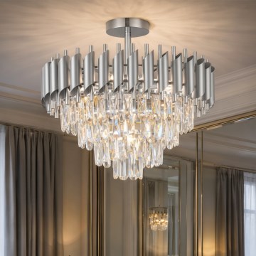 Brilagi - Taklampa ECLIPSE 7xE14/10W/230V Ø 48 cm silver