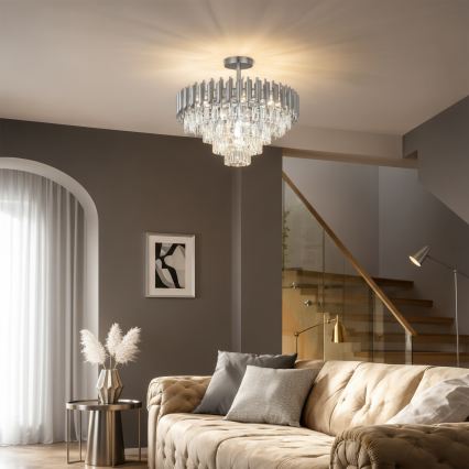 Brilagi - Taklampa ECLIPSE 7xE14/10W/230V Ø 48 cm silver