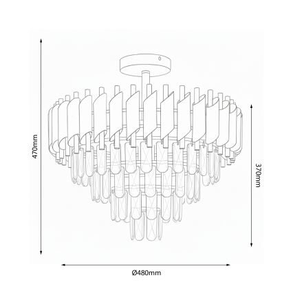 Brilagi - Taklampa ECLIPSE 7xE14/10W/230V Ø 48 cm silver