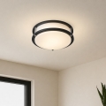 Brilagi - Taklampa ELARO 2xE27/40W/230V Ø 26 cm svart