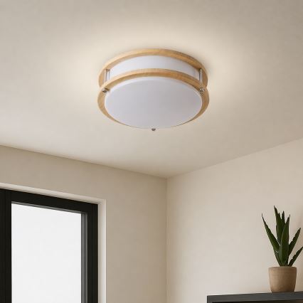 Brilagi - Taklampa ELARO 2xE27/40W/230V Ø 26 cm, trädekor