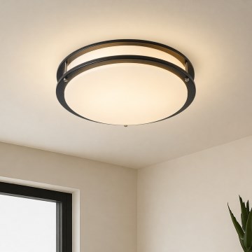 Brilagi - Taklampa ELARO 4xE27/40W/230V Ø 41 cm svart