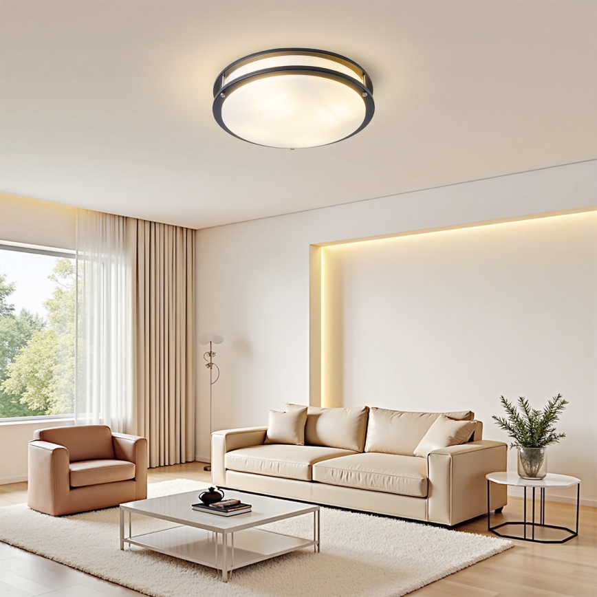 Brilagi - Taklampa ELARO 4xE27/40W/230V Ø 41 cm svart