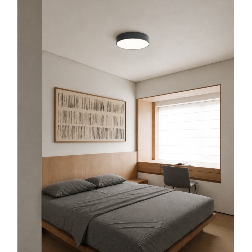 Brilagi - Badrumstaklampa CLARE 3xE27/24W/230V Ø 40 cm antracit IP54