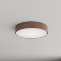 Brilagi - Taklampa för badrum med rörelse- och skymningssensor CLARE 3xE27/24W/230V diam. 40 cm brun IP54