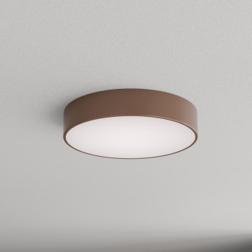 Brilagi - Taklampa för badrum med rörelse- och skymningssensor CLARE 3xE27/24W/230V diam. 40 cm brun IP54