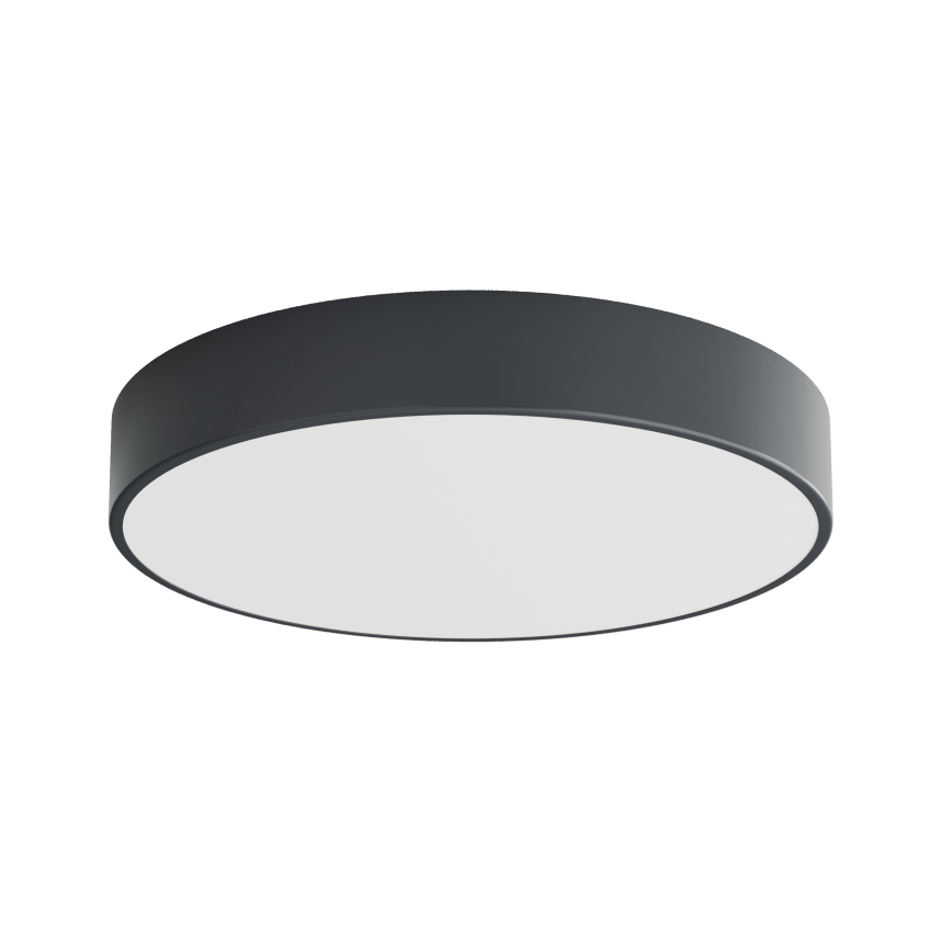 Brilagi - Badrumstakarmatur med rörelse- och skymningssensor CLARE 4xE27/24W/230V Ø 50 cm antracit IP54