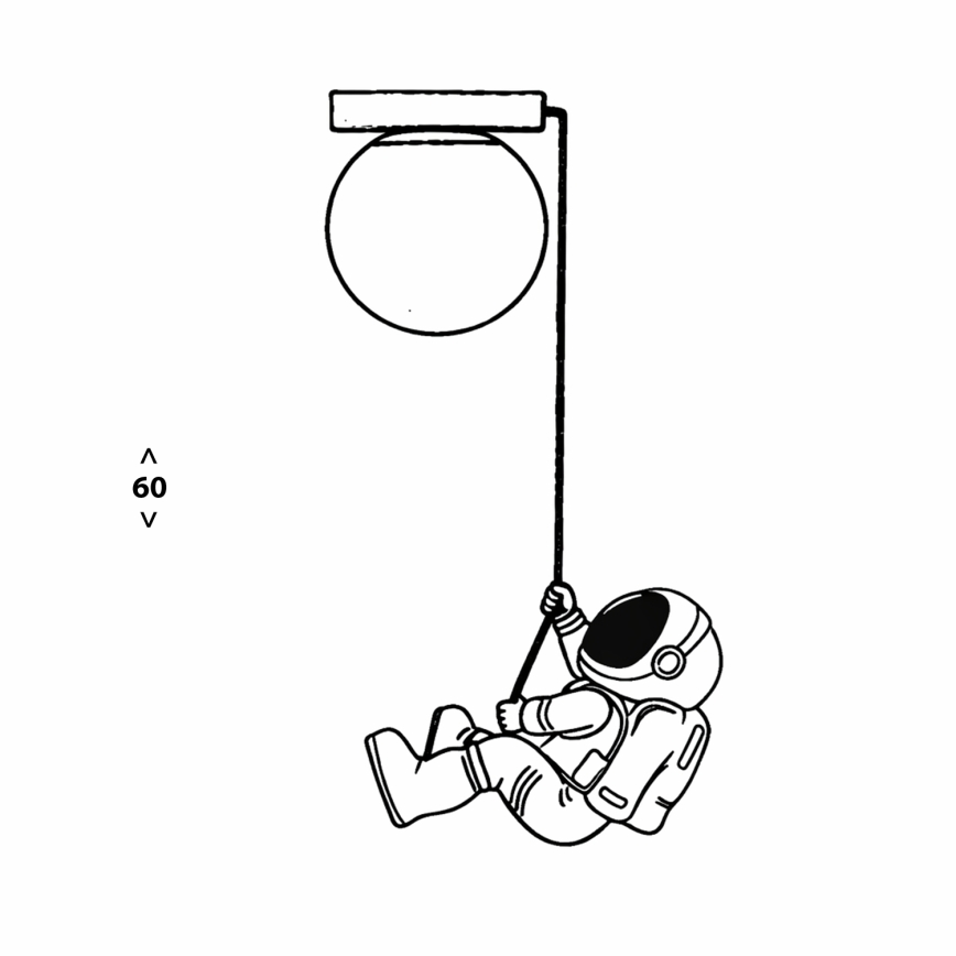 Brilagi - Taklampa för barn ASTRO 1xE14/15W/230V vit