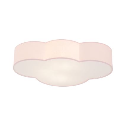 Brilagi - Taklampa för barn NIMBUS 4xE27/15W/230V 46x63 cm rosa