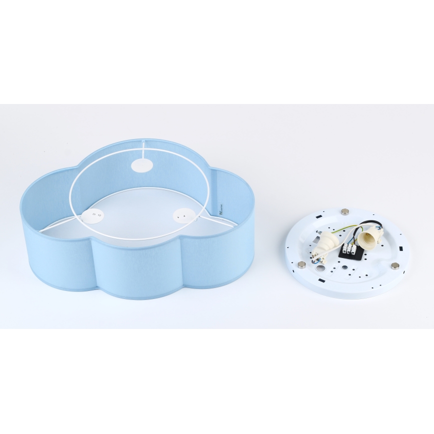 Brilagi - Taklampa för barn NIMBUS MINI 2xE27/15W/230V 31x43 cm blå