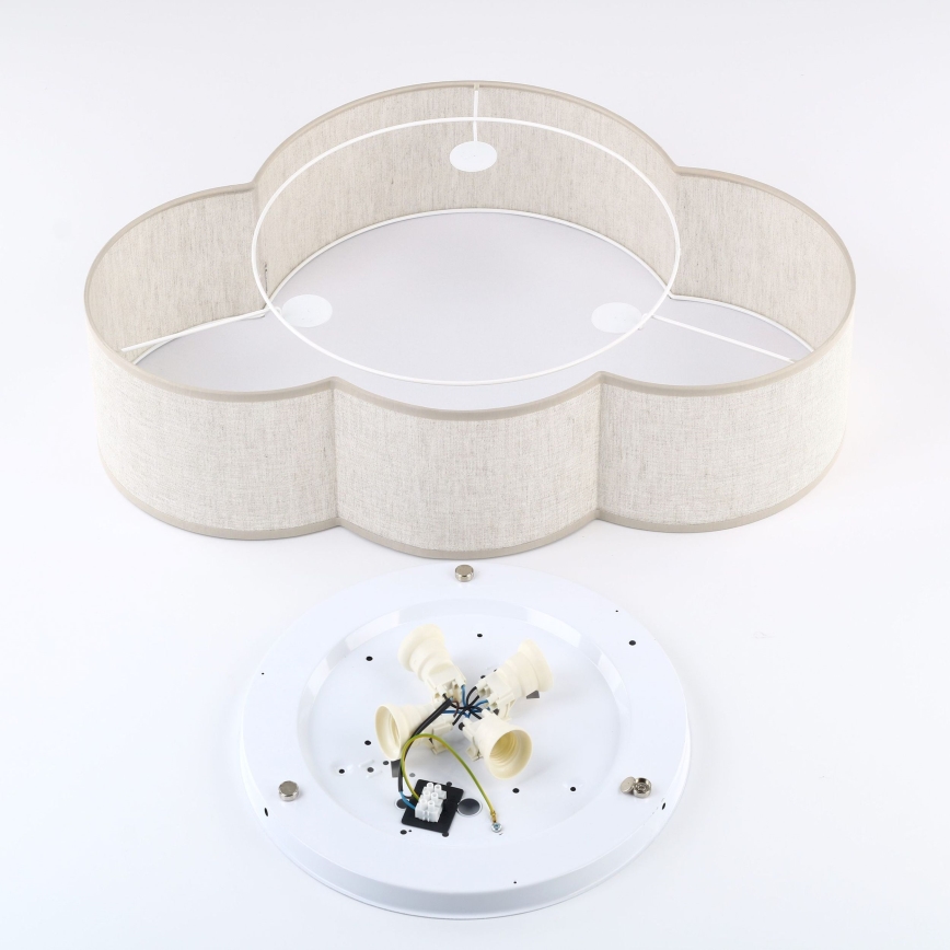 BRILAGI - Taklampa för barnrum NIMBUS 4xE27/15W/230V 46x63 cm beige