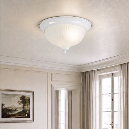 BRILAGI - Taklampa FRESCO 2xE27/40W/230V diam. 28 cm vit