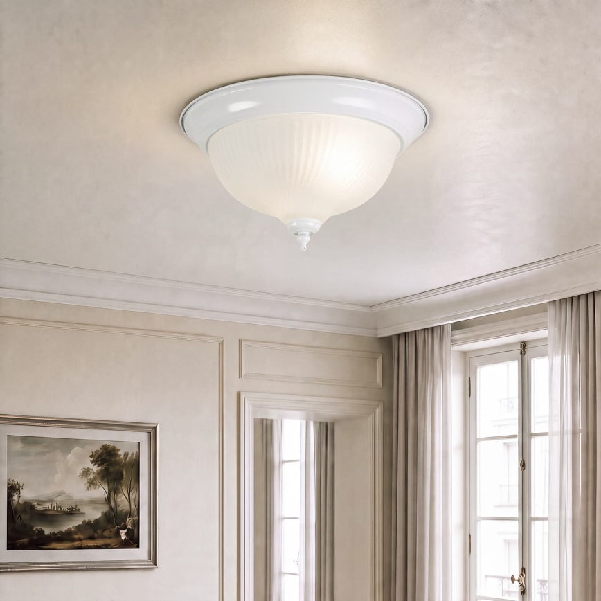 BRILAGI - Taklampa FRESCO 2xE27/40W/230V diam. 28 cm vit