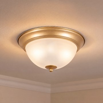 BRILAGI - Taklampa FRESCO 2xE27/40W/230V Ø 28 cm guld
