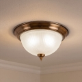 BRILAGI - Taklampa FRESCO 2xE27/40W/230V Ø 28 cm kopparfärgad