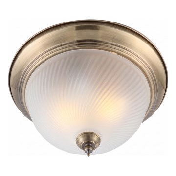 Brilagi - Taklampa FRESCO 2xE27/40W/230V Ø 28 cm mässing