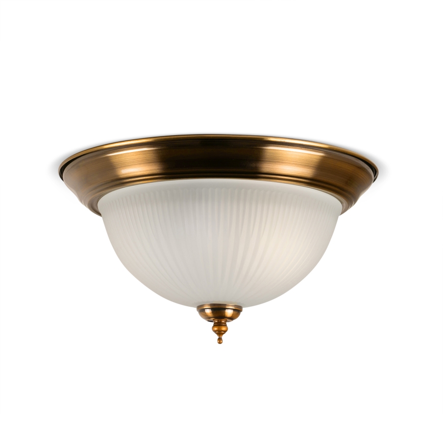 BRILAGI - Taklampa FRESCO 2xE27/40W/230V Ø 28 cm mässing