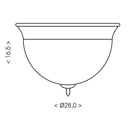 Brilagi - Taklampa FRESCO 2xE27/40W/230V Ø 28 cm mässing
