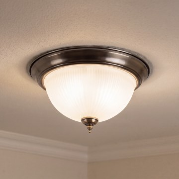 BRILAGI - Taklampa FRESCO 2xE27/40W/230V Ø 28 cm, mässing