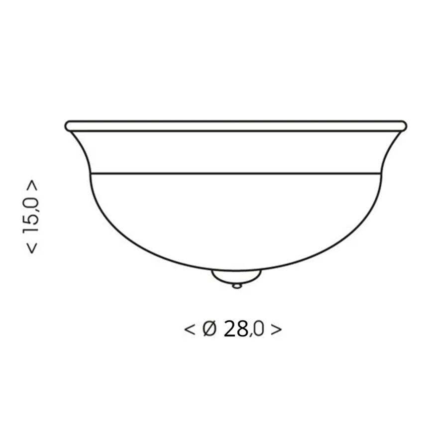 BRILAGI - Taklampa FRESCO 2xE27/40W/230V Ø 28 cm, mässing