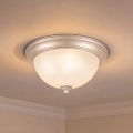 BRILAGI - Taklampa FRESCO 2xE27/40W/230V Ø 28 cm mattkrom
