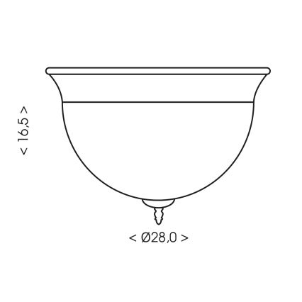 Brilagi - Taklampa FRESCO 2xE27/40W/230V Ø 28 cm polerad krom